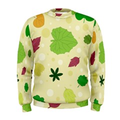 Leaves Background Leaf Men s Sweatshirt