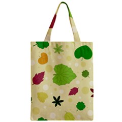 Leaves Background Leaf Zipper Classic Tote Bag