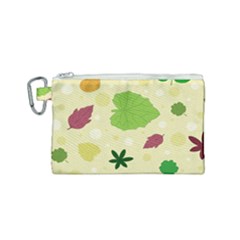 Leaves Background Leaf Canvas Cosmetic Bag (small)