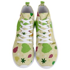 Leaves Background Leaf Men s Lightweight High Top Sneakers