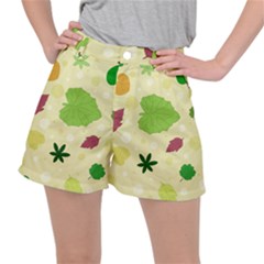 Leaves Background Leaf Stretch Ripstop Shorts