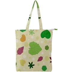 Leaves Background Leaf Double Zip Up Tote Bag