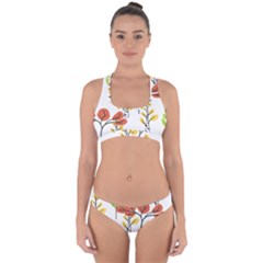 Tree Auntumn Leaf Cross Back Hipster Bikini Set by Alisyart