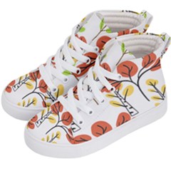 Tree Auntumn Leaf Kids  Hi-top Skate Sneakers by Alisyart