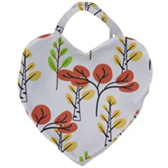 Tree Auntumn Leaf Giant Heart Shaped Tote by Alisyart