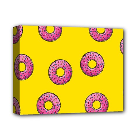 Background Donuts Sweet Food Deluxe Canvas 14  X 11  (stretched) by Alisyart