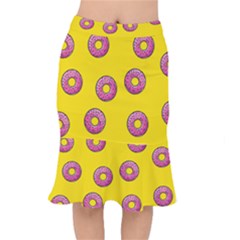 Background Donuts Sweet Food Mermaid Skirt