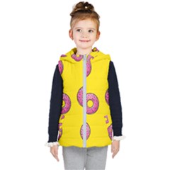 Background Donuts Sweet Food Kids  Hooded Puffer Vest
