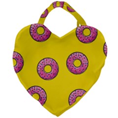 Background Donuts Sweet Food Giant Heart Shaped Tote by Alisyart