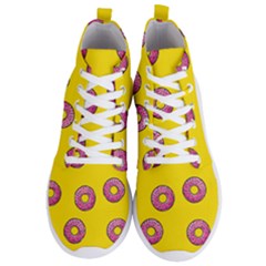 Background Donuts Sweet Food Men s Lightweight High Top Sneakers
