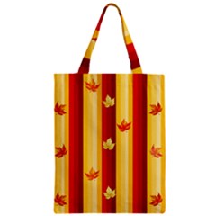 Autumn Fall Leaves Vertical Zipper Classic Tote Bag