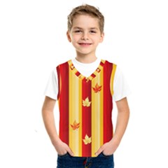 Autumn Fall Leaves Vertical Kids  Sportswear by Alisyart