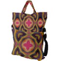 Kaleidoscope Art Pattern Ornament Fold Over Handle Tote Bag View2