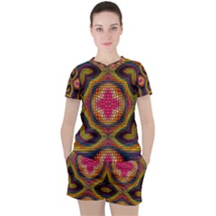 Kaleidoscope Art Pattern Ornament Women s Tee And Shorts Set