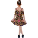 Kaleidoscope Art Pattern Ornament Kids  Shoulder Cutout Chiffon Dress View2