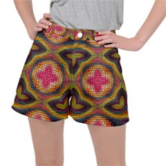 Kaleidoscope Art Pattern Ornament Stretch Ripstop Shorts