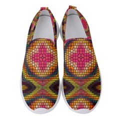 Kaleidoscope Art Pattern Ornament Women s Slip On Sneakers by Pakrebo