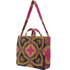 Kaleidoscope Art Pattern Ornament Square Shoulder Tote Bag