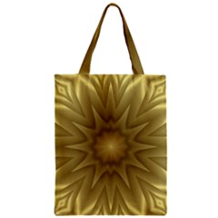Background Pattern Golden Yellow Zipper Classic Tote Bag by Pakrebo