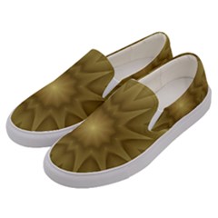 Background Pattern Golden Yellow Men s Canvas Slip Ons by Pakrebo