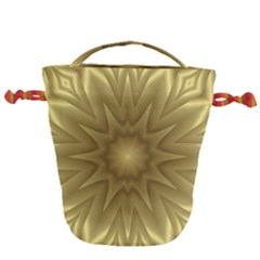 Background Pattern Golden Yellow Drawstring Bucket Bag