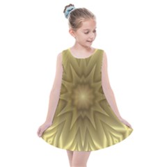 Background Pattern Golden Yellow Kids  Summer Dress