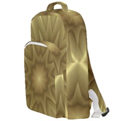 Background Pattern Golden Yellow Double Compartment Backpack