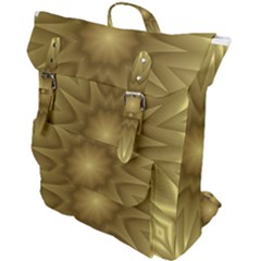 Background Pattern Golden Yellow Buckle Up Backpack