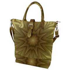 Background Pattern Golden Yellow Buckle Top Tote Bag