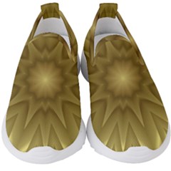 Background Pattern Golden Yellow Kids  Slip On Sneakers