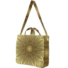 Background Pattern Golden Yellow Square Shoulder Tote Bag