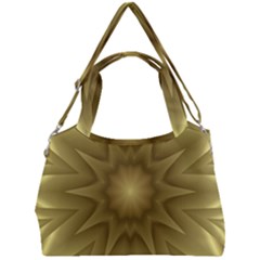 Background Pattern Golden Yellow Double Compartment Shoulder Bag