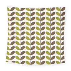 Leaf Plant Pattern Seamless Square Tapestry (large) by Pakrebo