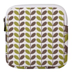 Leaf Plant Pattern Seamless Mini Square Pouch