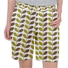 Leaf Plant Pattern Seamless Pocket Shorts