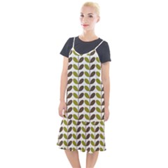 Leaf Plant Pattern Seamless Camis Fishtail Dress