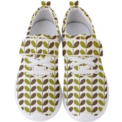 Leaf Plant Pattern Seamless Men s Velcro Strap Shoes