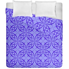 Decor Pattern Blue Curved Line Duvet Cover Double Side (california King Size)