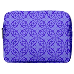 Decor Pattern Blue Curved Line Make Up Pouch (large)