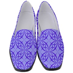 Decor Pattern Blue Curved Line Women s Classic Loafer Heels