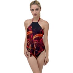 Background Fractal Abstract Go With The Flow One Piece Swimsuit by Pakrebo