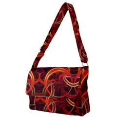 Background Fractal Abstract Full Print Messenger Bag