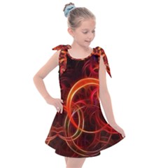 Background Fractal Abstract Kids  Tie Up Tunic Dress
