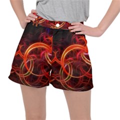 Background Fractal Abstract Stretch Ripstop Shorts