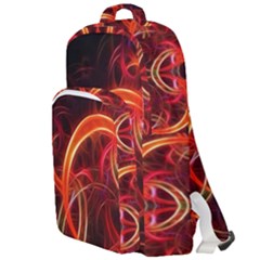 Background Fractal Abstract Double Compartment Backpack