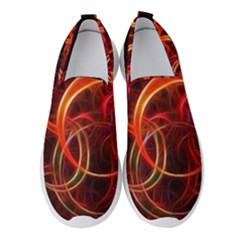 Background Fractal Abstract Women s Slip On Sneakers