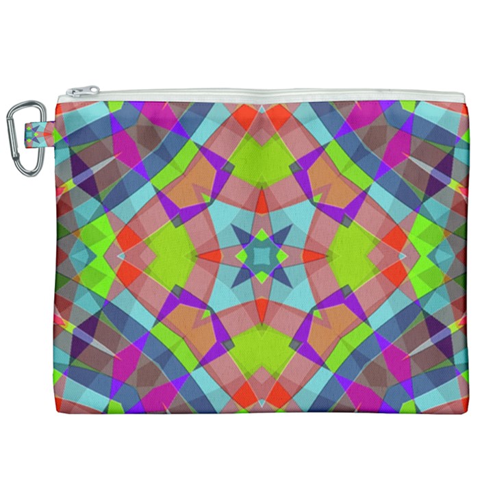 Farbenpracht Kaleidoscope Pattern Canvas Cosmetic Bag (XXL)