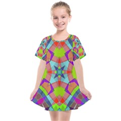 Farbenpracht Kaleidoscope Pattern Kids  Smock Dress