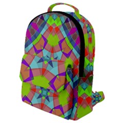 Farbenpracht Kaleidoscope Pattern Flap Pocket Backpack (small)