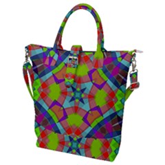 Farbenpracht Kaleidoscope Pattern Buckle Top Tote Bag